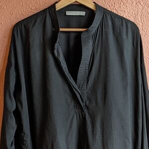 Vince oversized 100% cotton blouse black